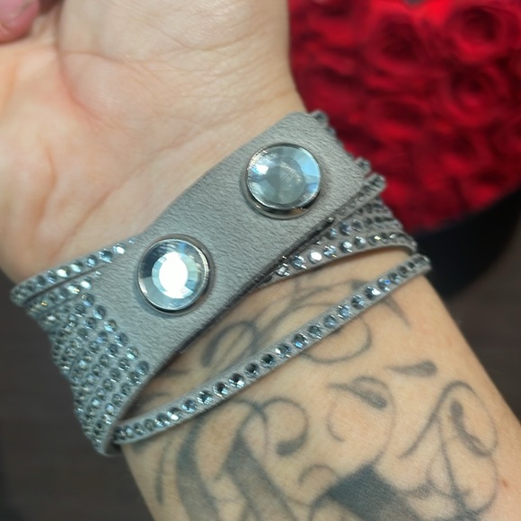 Swarovski slake gray crystal bracelet medium size - Picture 4 of 6